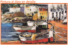 Cargar imagen en el visor de la galería, Cuadro al Óleo Marina Paisaje Mediterráneo
