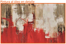 Cargar imagen en el visor de la galería, Cuadro Tríptico Abstracto Rojo y Camel
