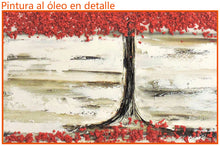 Cargar imagen en el visor de la galería, Cuadro Tríptico Árbol de la Vida Rojo
