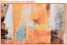 Cargar imagen en el visor de la galería, Cuadro al Óleo Abstracto Naranja y Marrón
