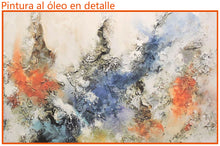 Cargar imagen en el visor de la galería, Cuadro al Óleo Abstracto Naranja y Azul
