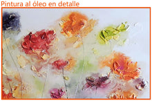 Cargar imagen en el visor de la galería, Cuadro al Óleo Flores Naranja y Fucsia
