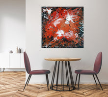 Cargar imagen en el visor de la galería, Cuadro Acrílico Abstracto Rojo y Blanco
