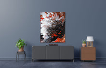 Cargar imagen en el visor de la galería, Cuadro Acrílico Abstracto Blanco y Naranja
