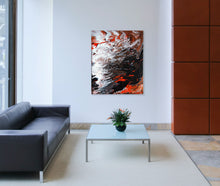 Cargar imagen en el visor de la galería, Cuadro Acrílico Abstracto Blanco y Naranja

