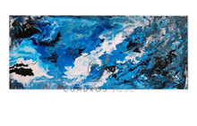 Cargar imagen en el visor de la galería, Cuadro Acrílico Abstracto Azul y Blanco
