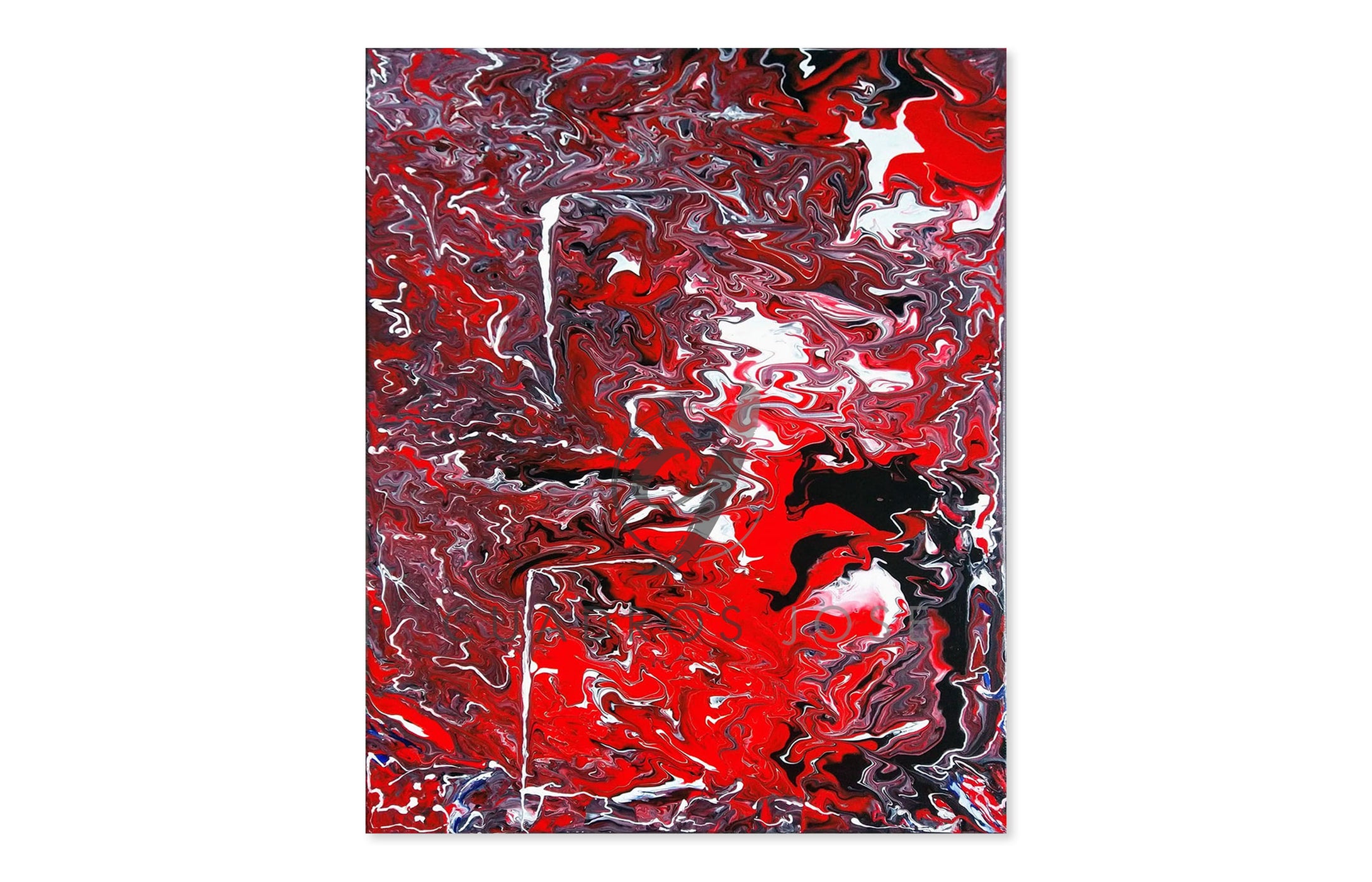 Cuadro Acrílico Abstracto Rojo